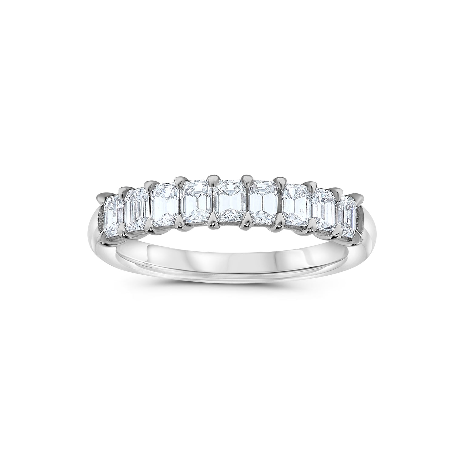 Fink's 9 Emerald 1.35 carat Women's Diamond Wedding Band